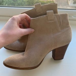 Jcrew tan suede booties